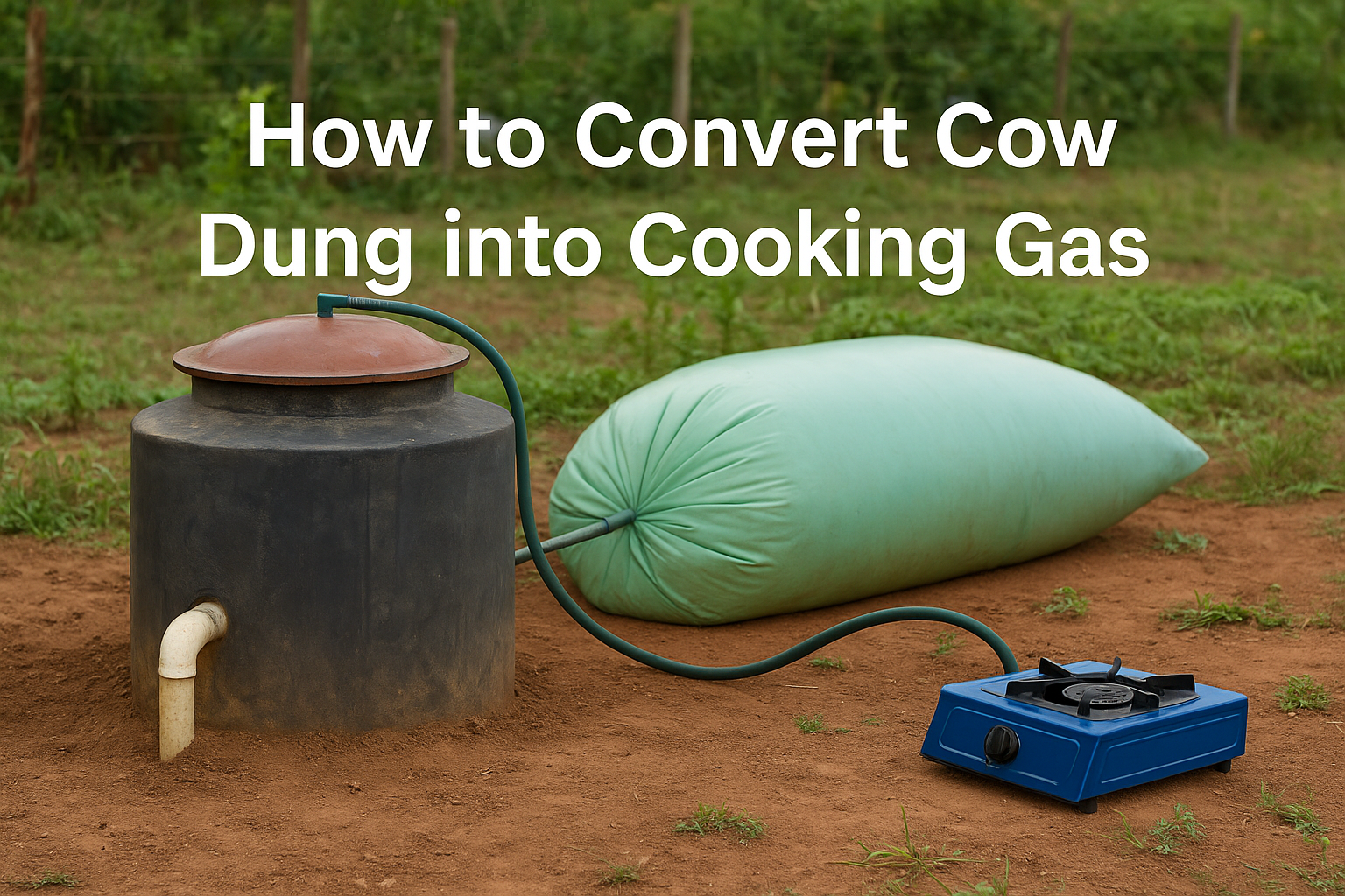 Cow Dung into Cooking Gas